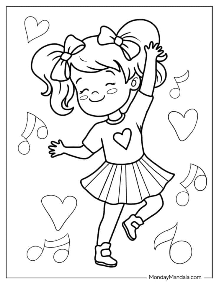 35 Printable Coloring Pages Dance 28