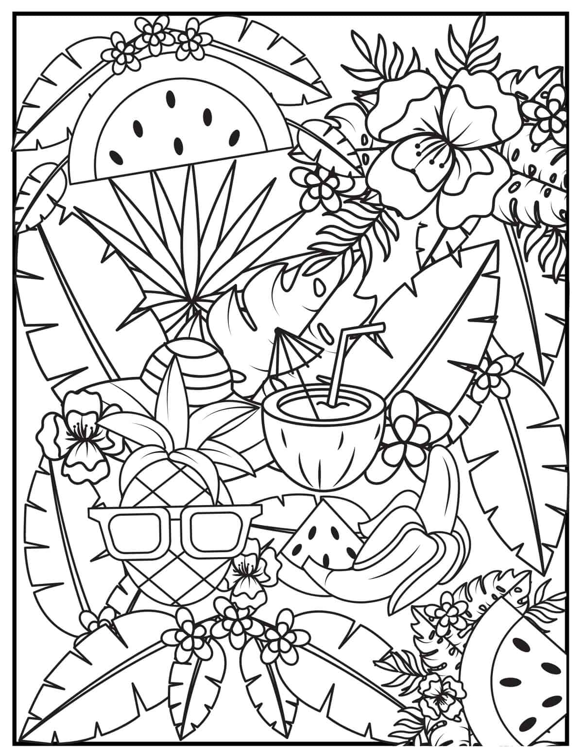 Save 60 Summer Coloring Pages Free Ideas 24