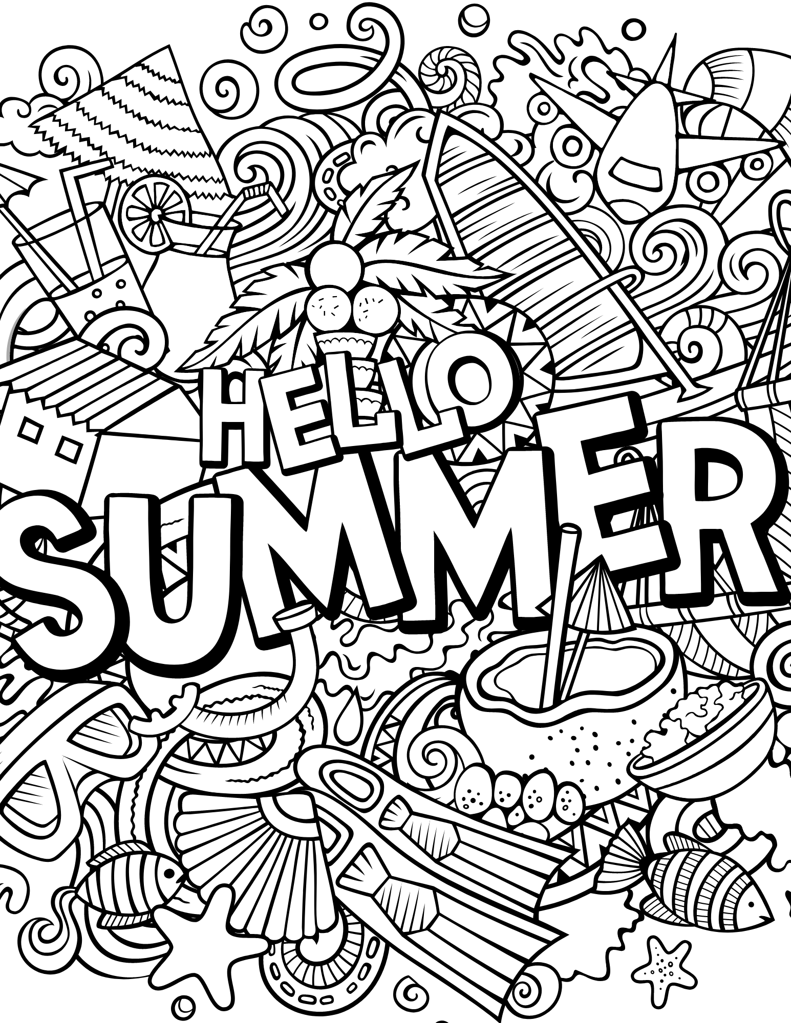 Save 60 Summer Coloring Pages Free Ideas 25