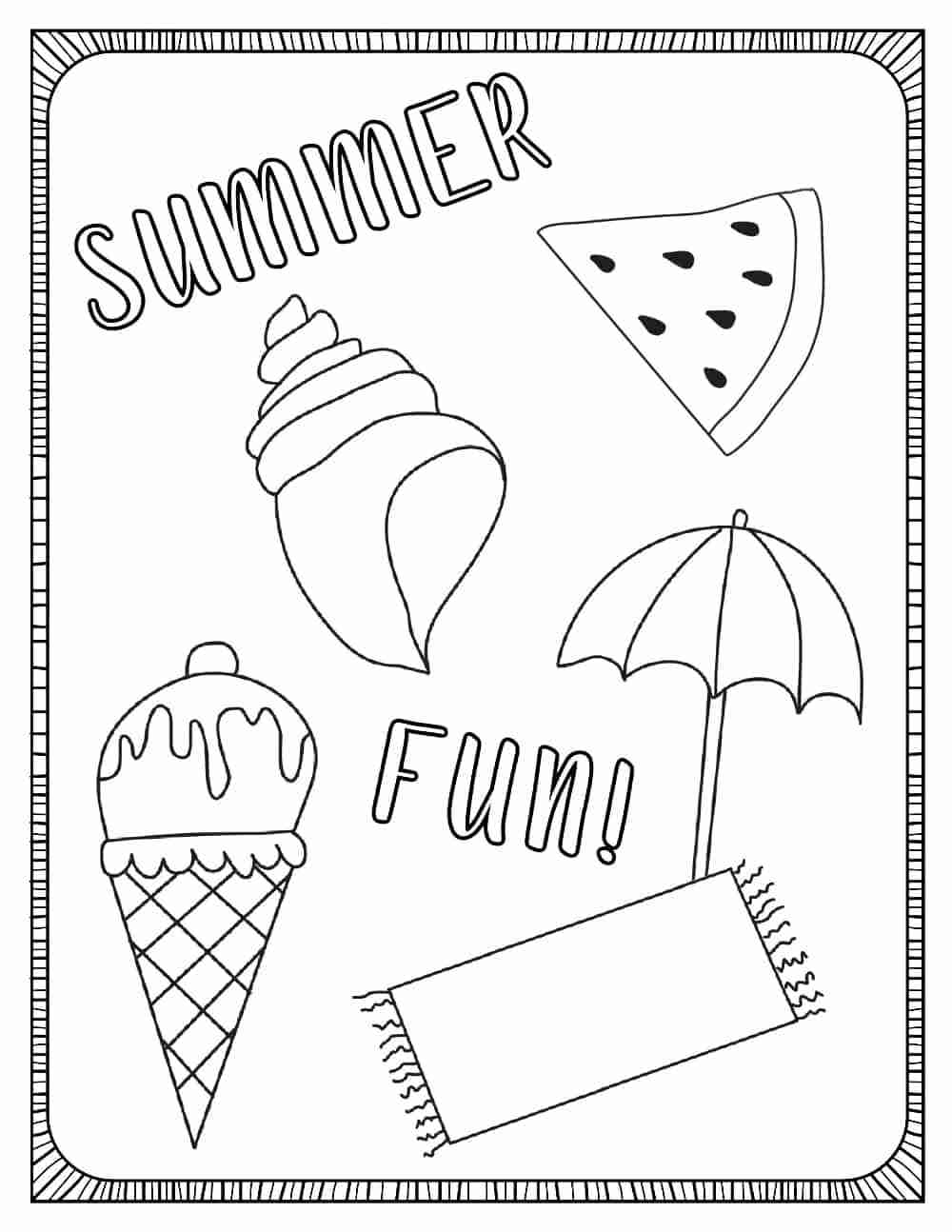 Save 60 Summer Coloring Pages Free Ideas 28